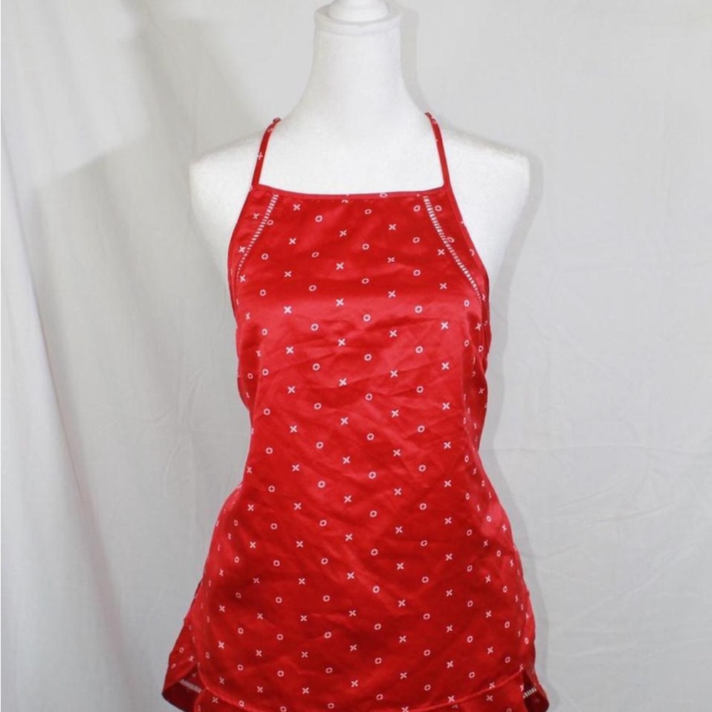 Gilligan & O'malley Silky Red Satin Pajama Set